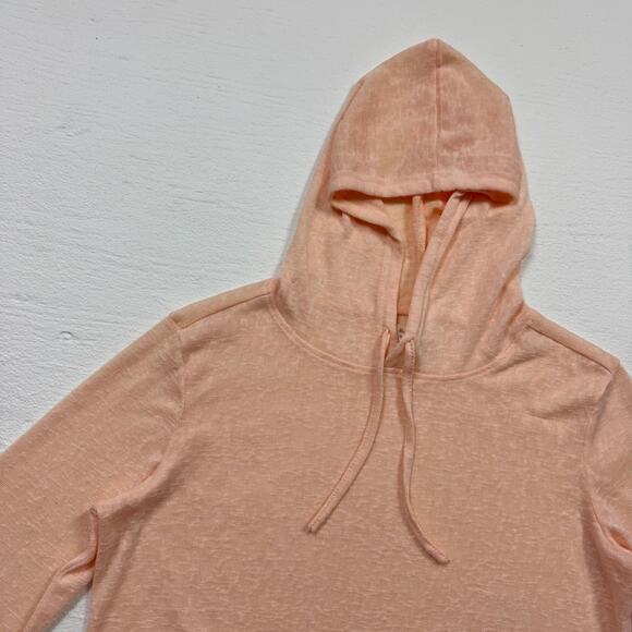Weatherproof Vintage Light Peach Sheer Hoodie, Size Small - Picture 2 of 7